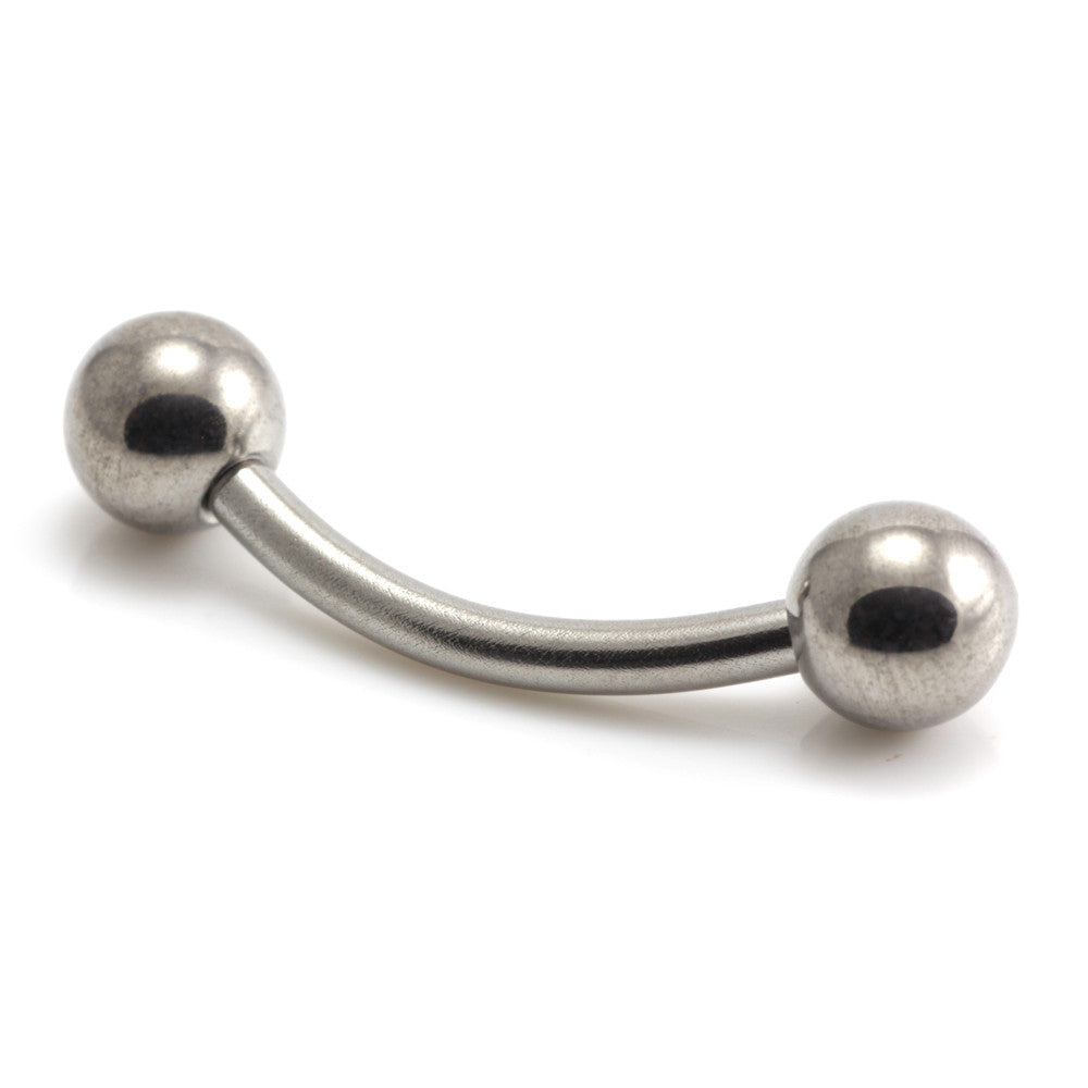 Titanium Banana bar with balls - Carathea & Jools