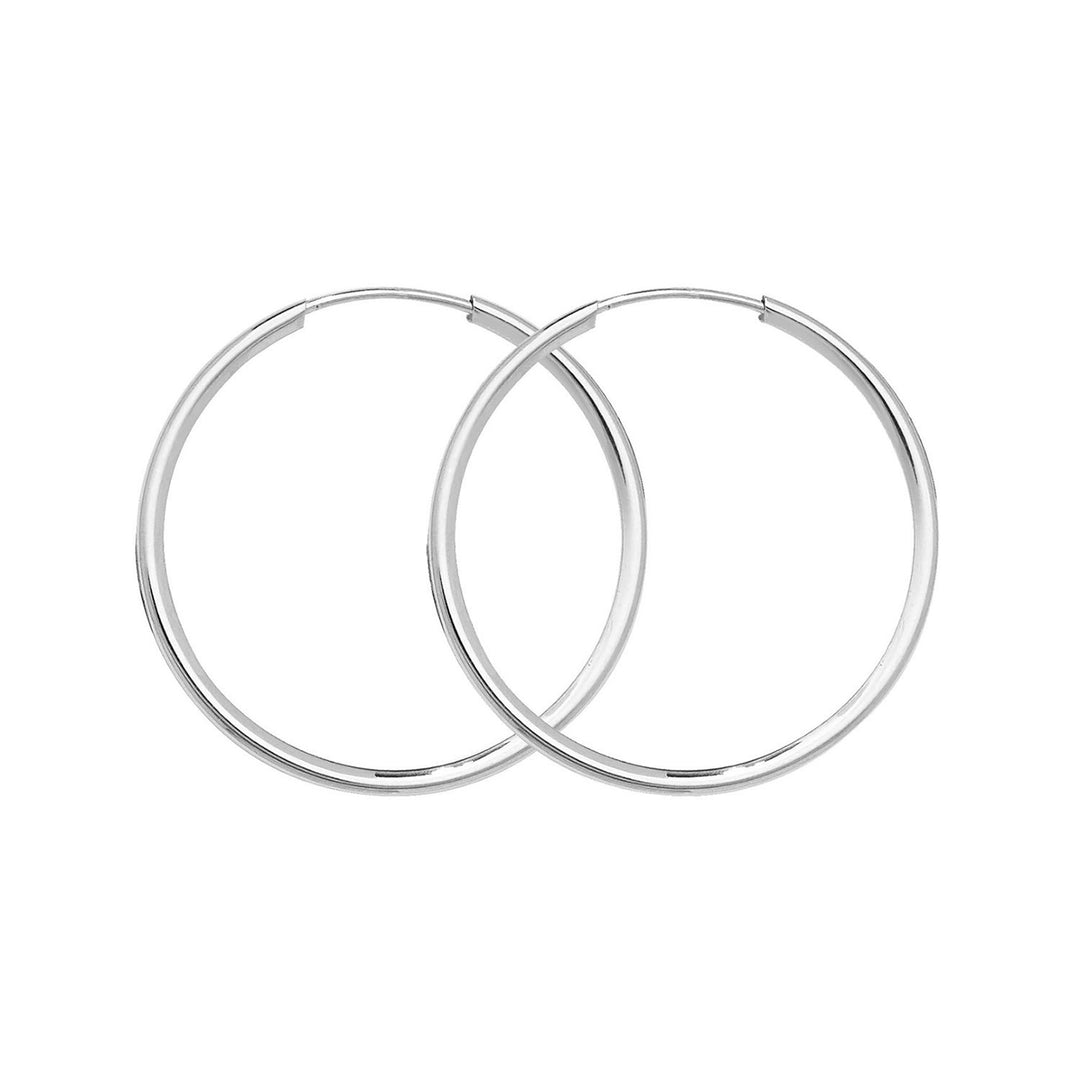 22 mm white gold sleeper hoop earrings- Carathea & Jools