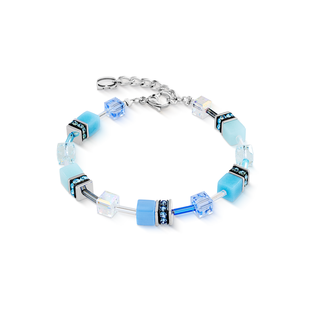 Coeur de Lion GeoCube® Iconic Bracelet in Aqua Blue