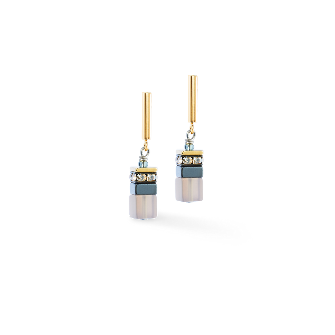 Coeur de Lion Geocube® earrings  in greys - Carathea & Jools