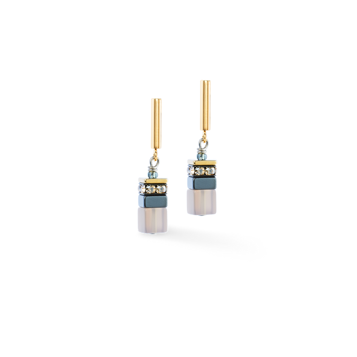 Coeur de Lion Geocube® earrings  in greys - Carathea & Jools