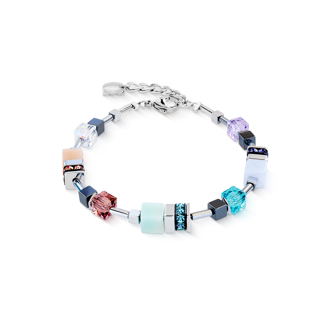 Coeur de Lion GeoCube® bracelet in pastel multicolours with Swarovski® crystals - Carathea & Jools