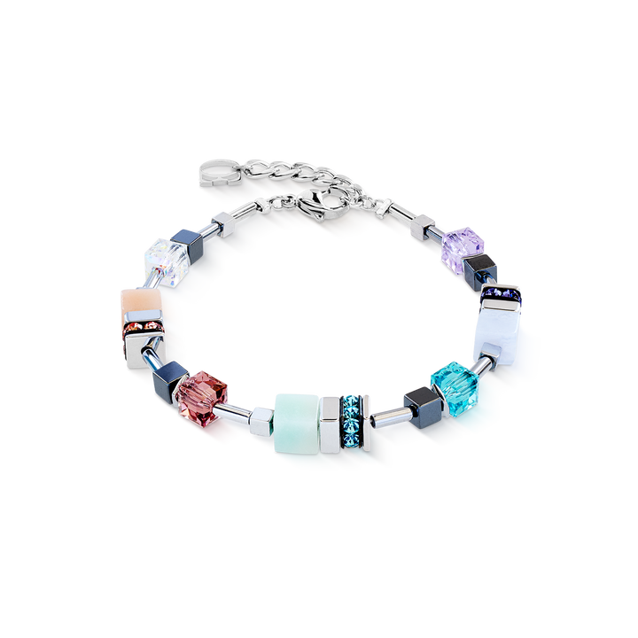 Coeur de Lion GeoCube® bracelet in pastel multicolours with Swarovski® crystals - Carathea & Jools