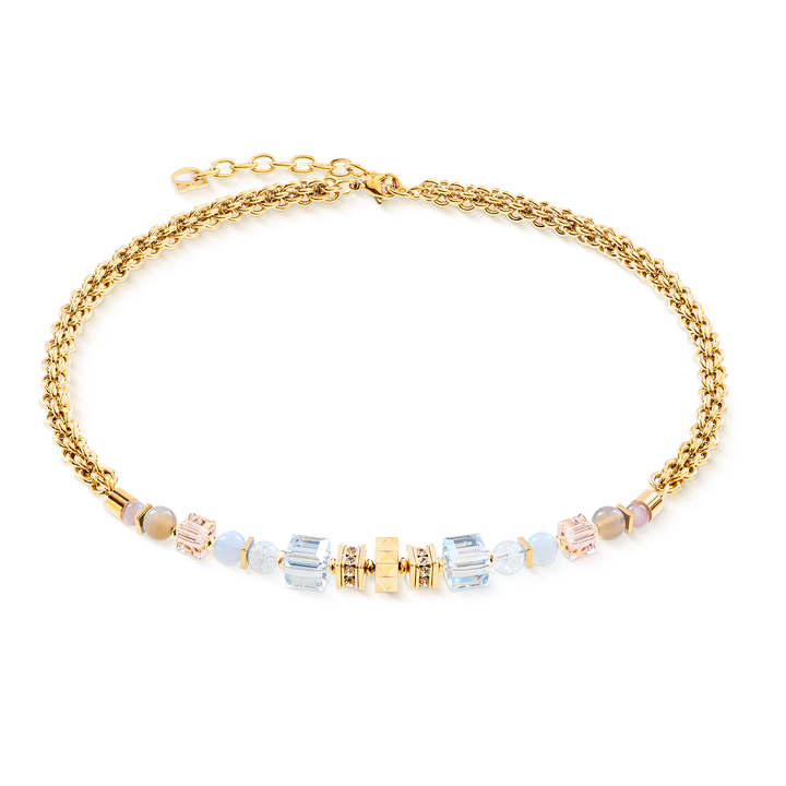 Coeur de Lion Gold & Pastel coloured Nexus necklace - Carathea & Jools