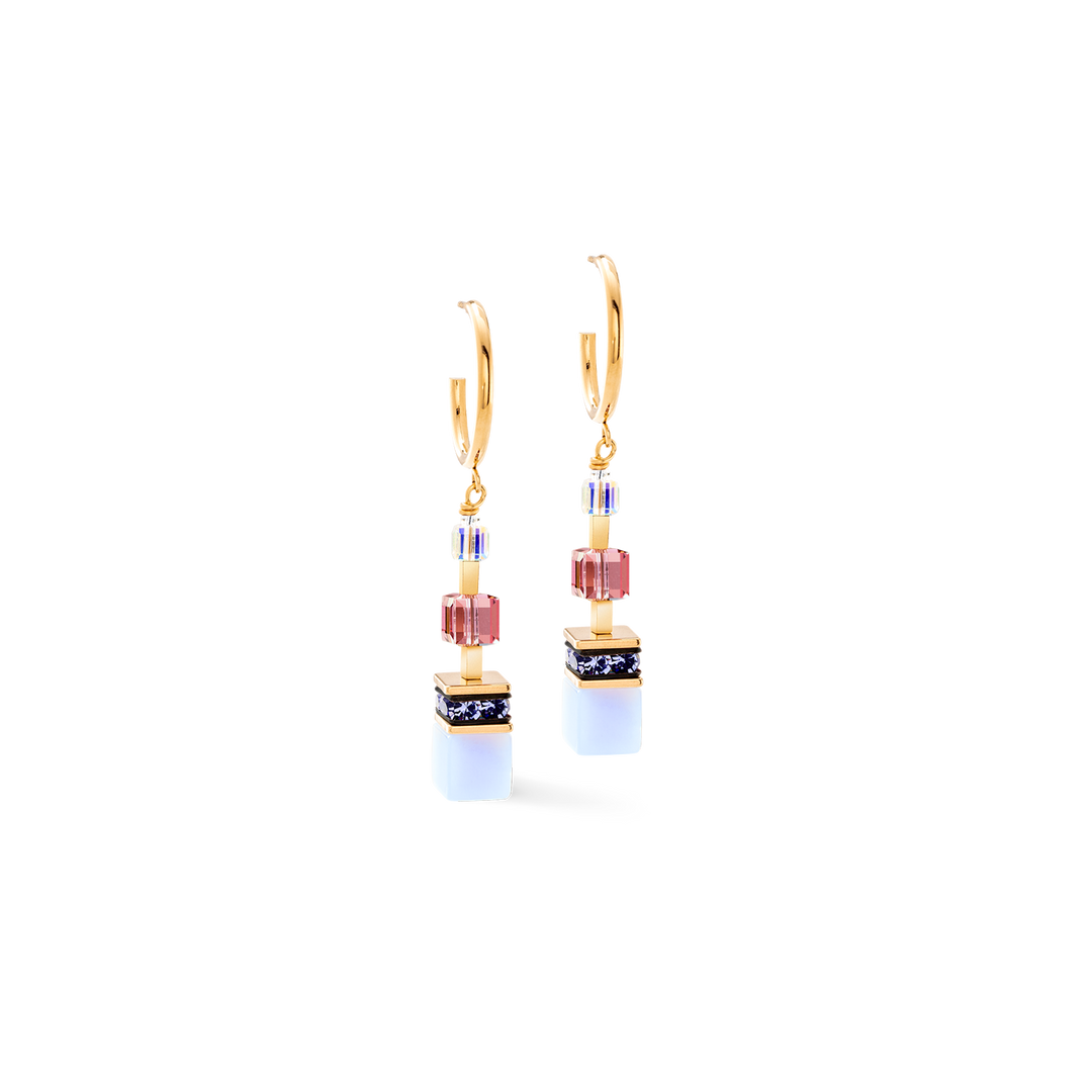Coeur de Lion Precious Statement Hoop Earrings Art Nouveau