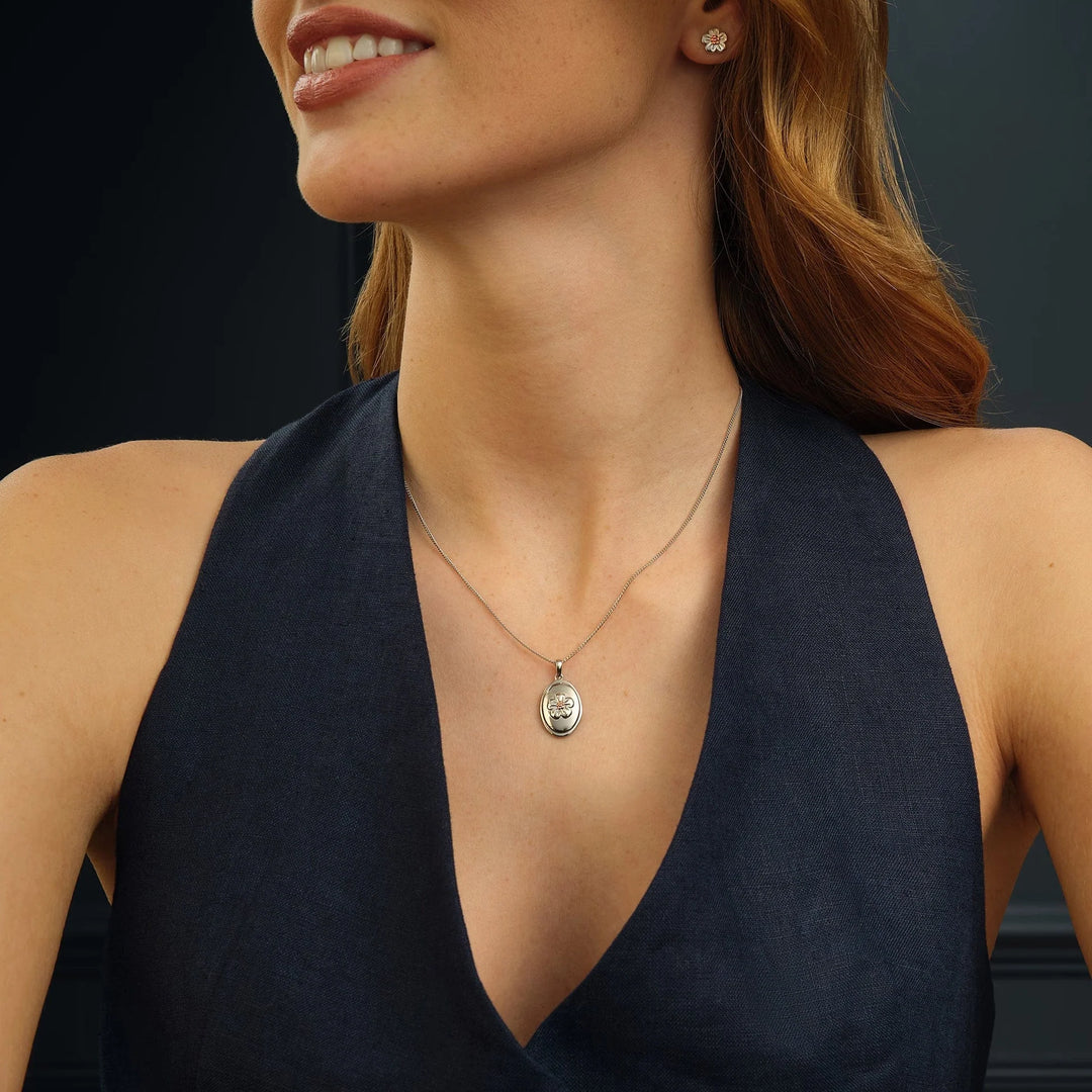 clogau gold forget-me-not pendant, earrings set - Carathea & Jools authorised stockists