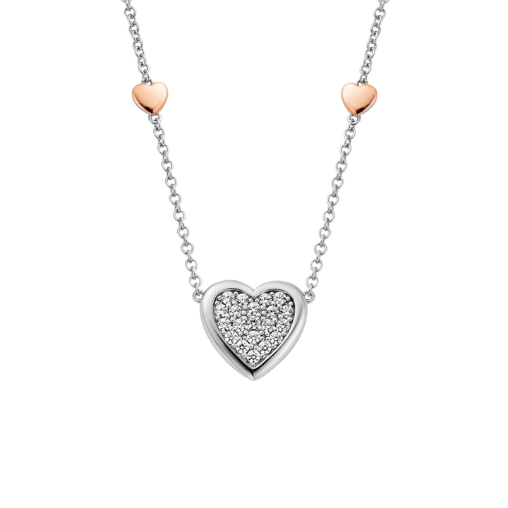 Clogau Forever Yours Love Hearts Necklace with CZ - Carathea & Jools
