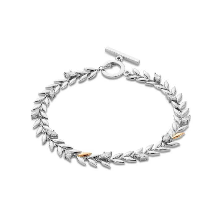 Clogau silver & welsh gold leaf t-bar bracelet - Carathea & Jools authorised stockists