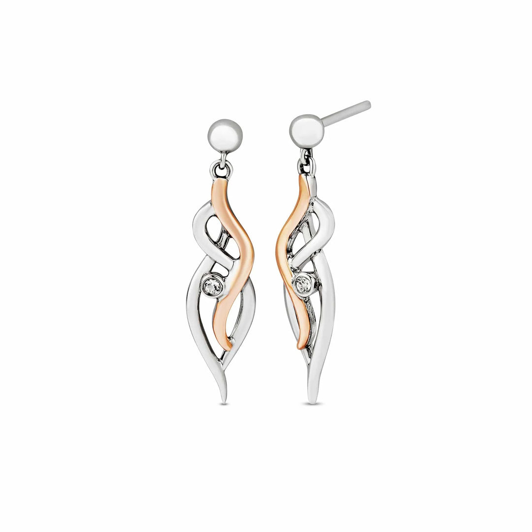 Clogau Nature's Wonder Sterling Silver Waterfall Drop Earrings with Topaz