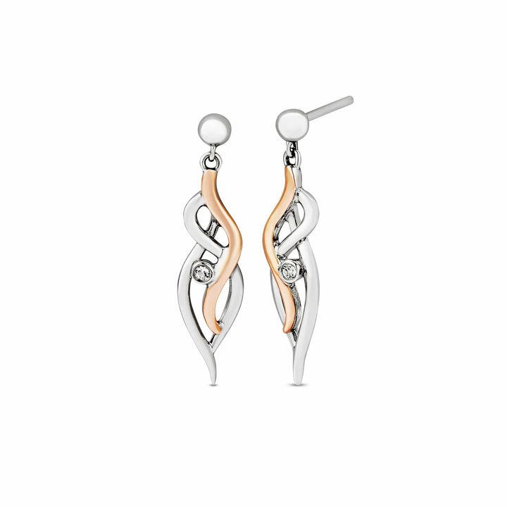 Clogau Nature's Wonder Sterling Silver Waterfall Drop Earrings with Topaz