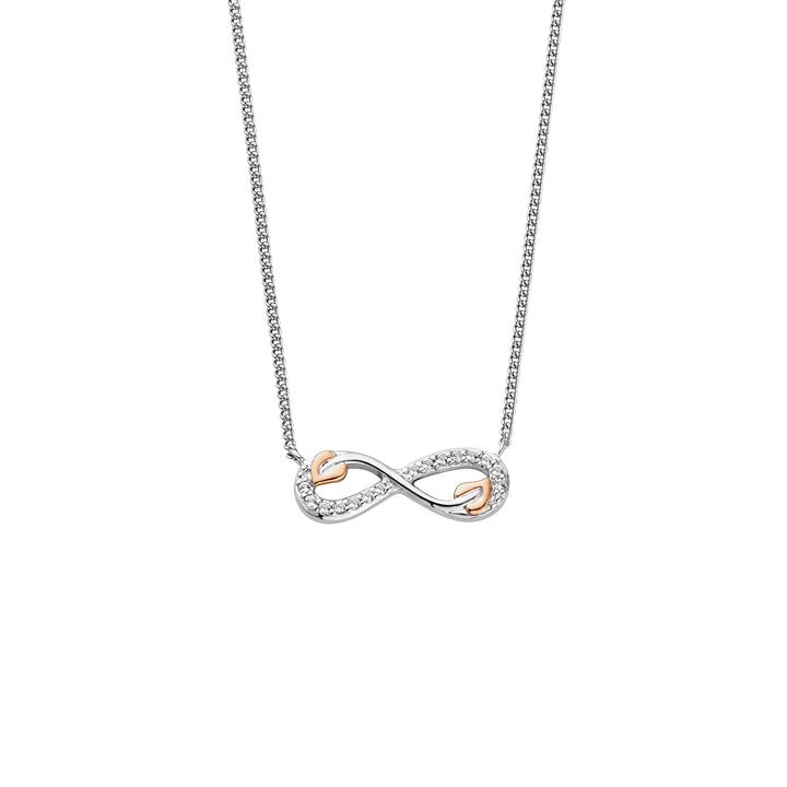 Clogau gold infinity necklace with white topaz - Carathea & Jools authorised stockists