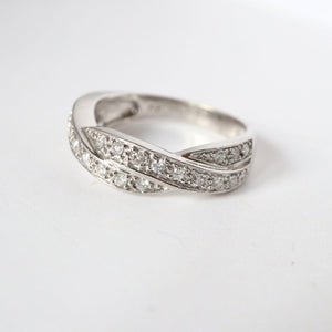 white gold diamond twist ring - Carathea jewellers