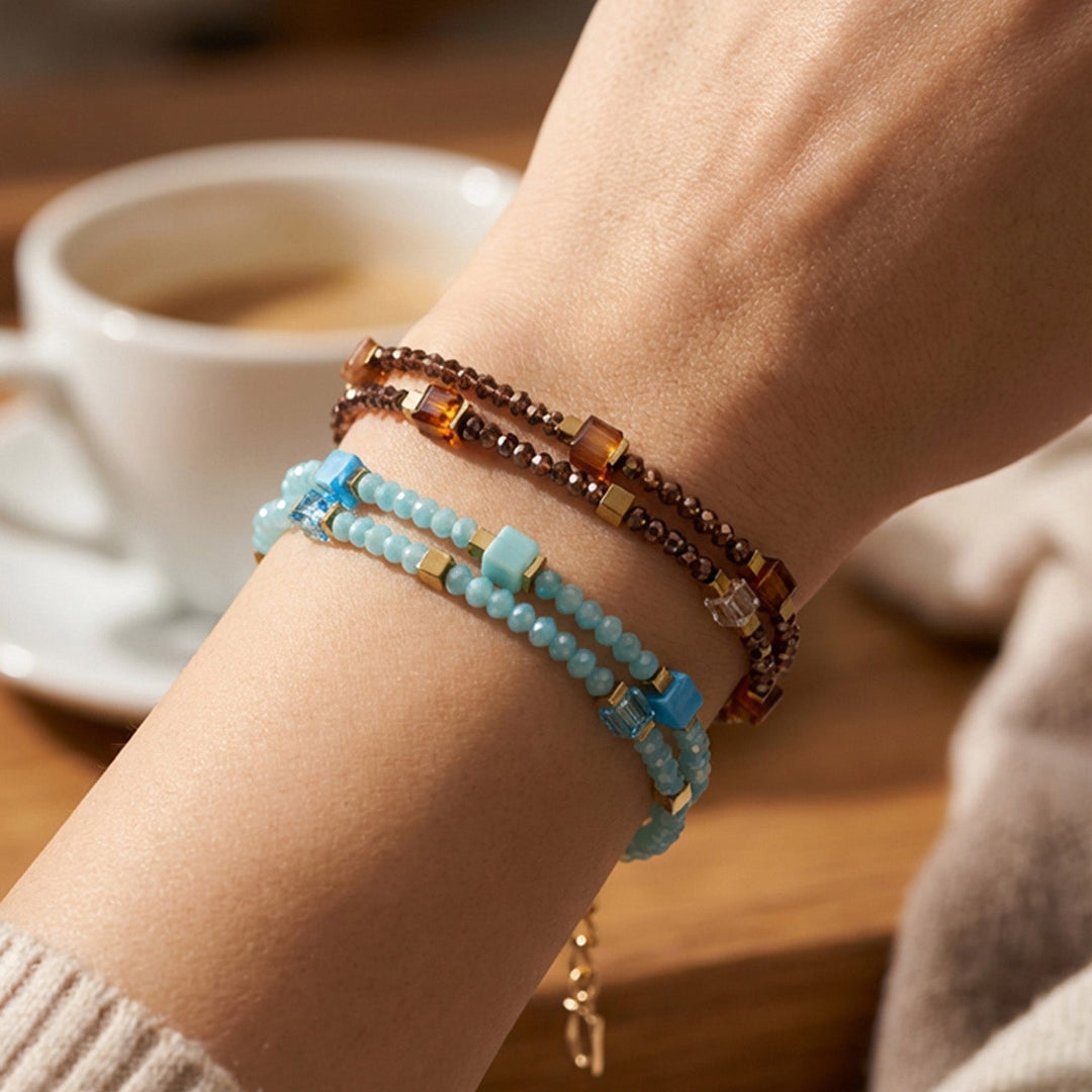 Coeur de Lion Beaded Flex bracelet in various colours (can be worn as a necklace) - Carathea & Jools