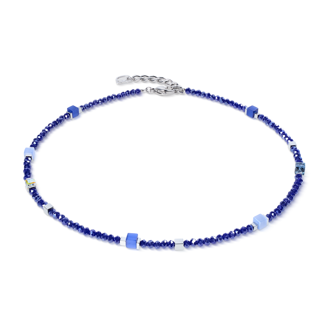 Coeur de Lion Beaded Flex bracelet in blue colours (can be worn as a necklace) - Carathea & Jools