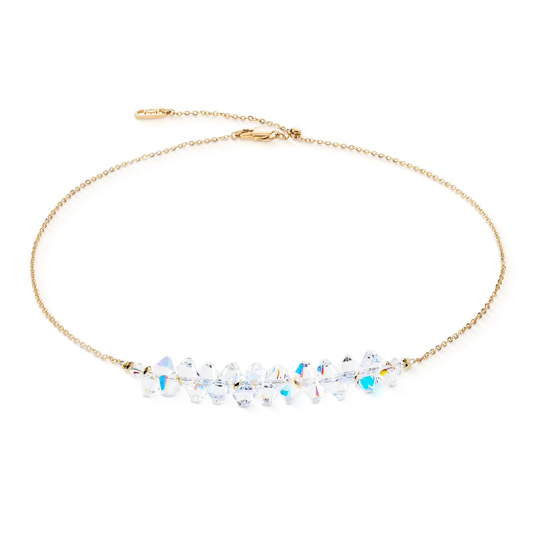 Coeur de Lion Dancing crystals gold/white necklace - Carathea & Jools