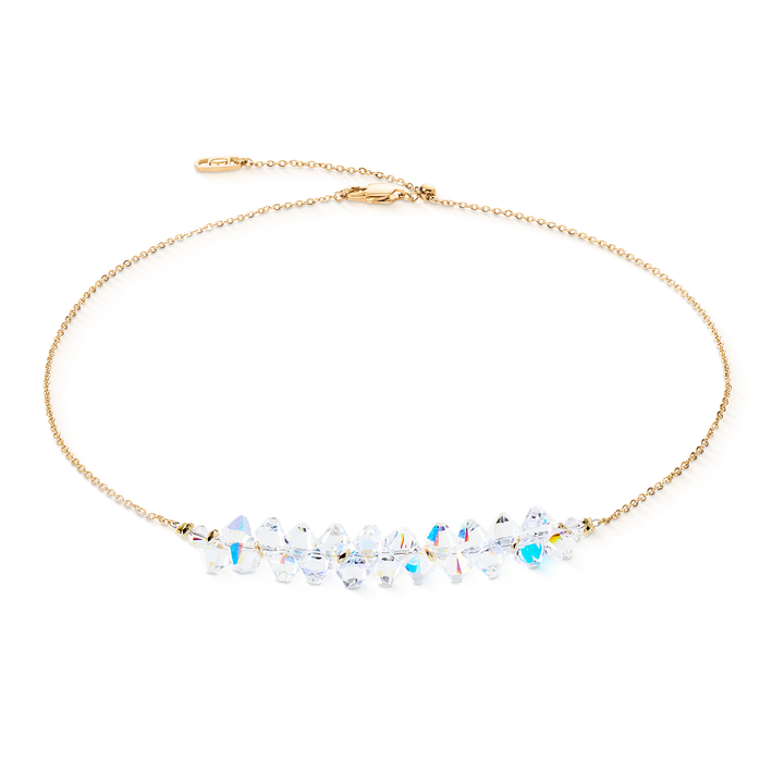 Coeur de Lion Dancing crystals gold/white necklace - Carathea & Jools