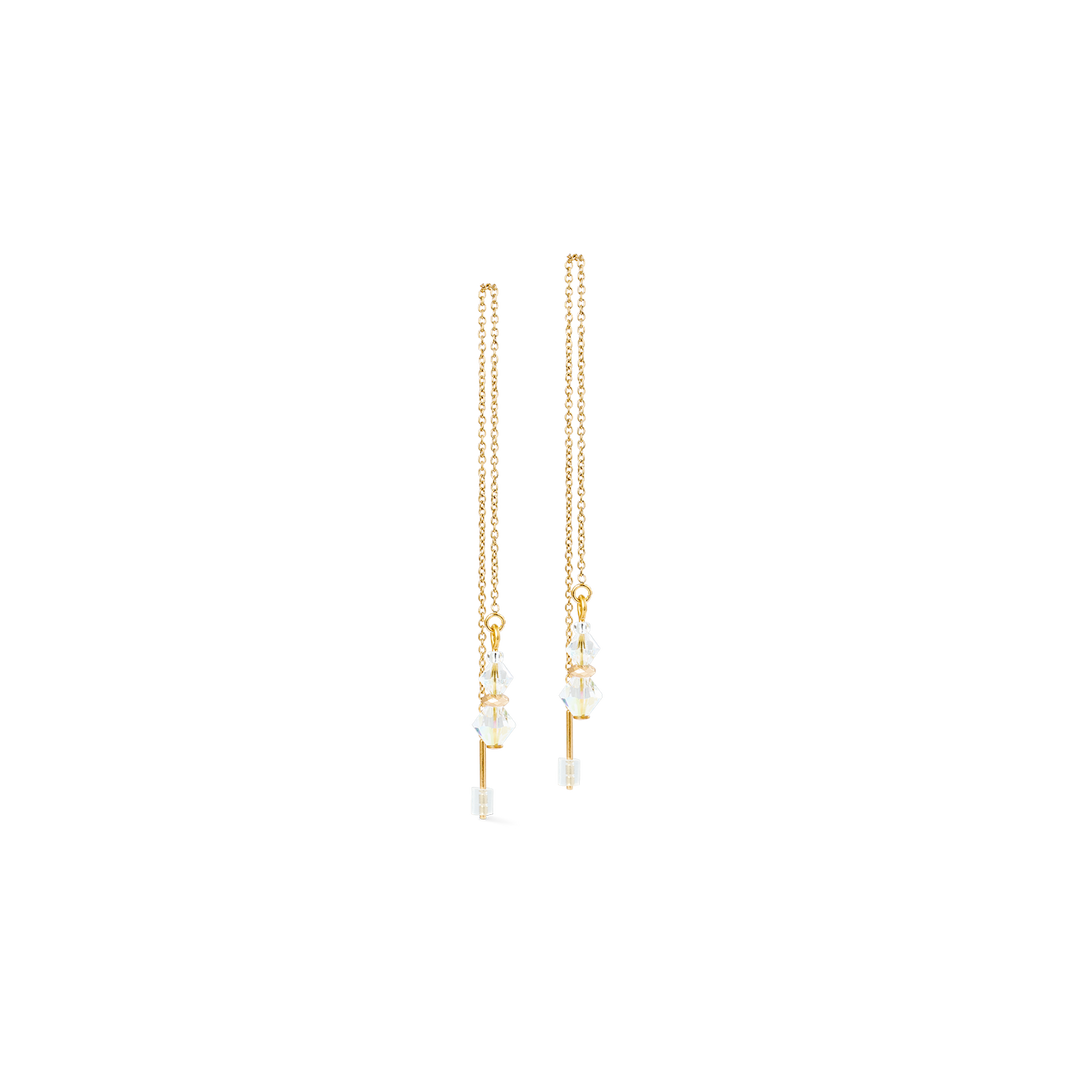 Coeur de Lion Dancing crystals gold/white earrings - Carathea & Jools