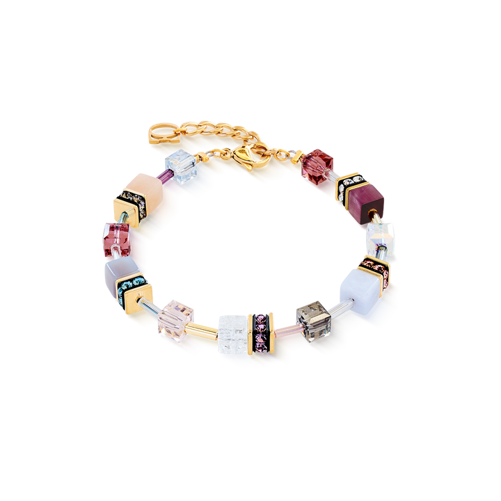 Coeur de Lion GeoCube® bracelet in antique pink, plumbs, and browns - Carathea & Jools