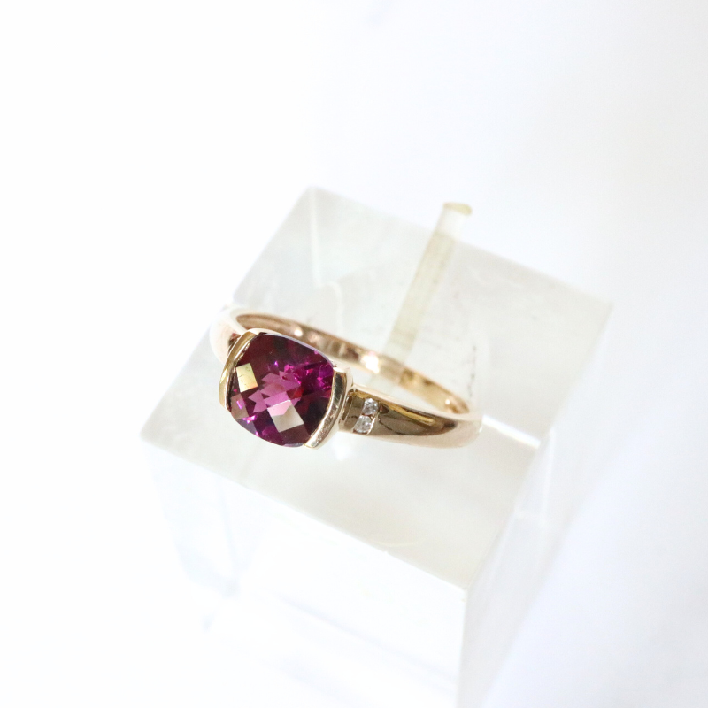 rhodalite garnet and diamond gold ring - Carathea Jewellers