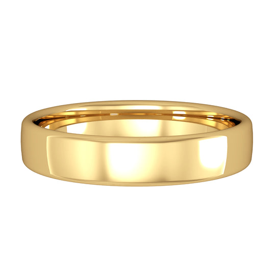 9ct gold Bombe court wedding band - Carathea