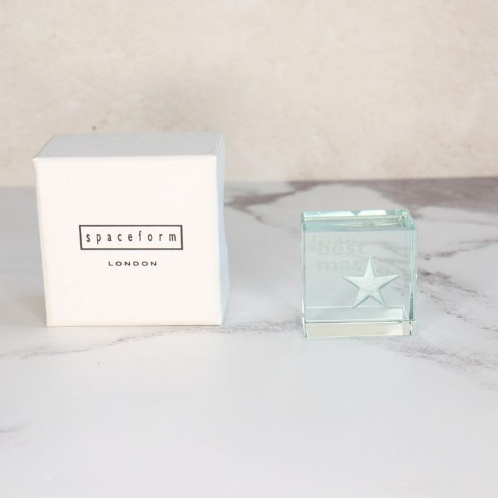 Spaceform Text Token Best Man Silver Star