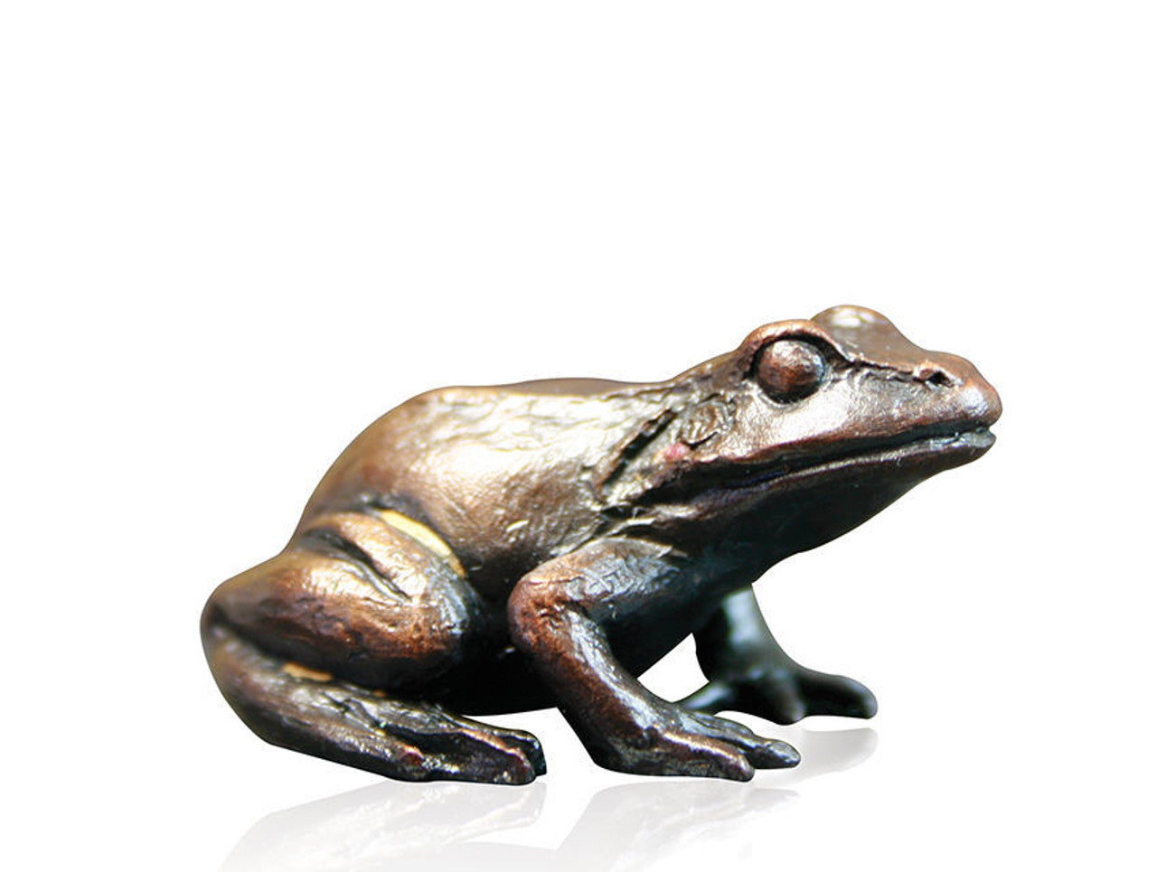 Limited Edition Solid Bronze Baby Frog Sitting Sculpture