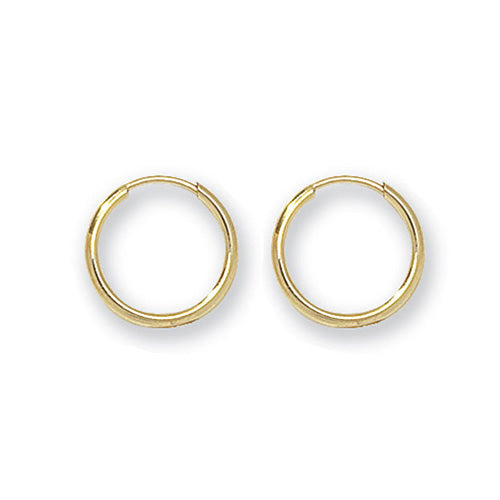 9ct gold 8mm sleeper earrings - Carathea jewellers