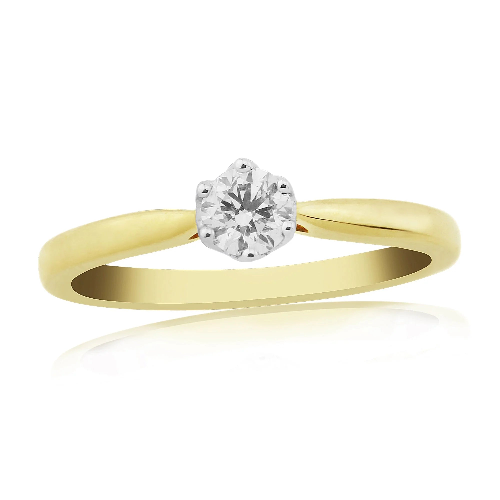 9ct gold diamond solitaire ring 0.25ct - Carathea jewellers