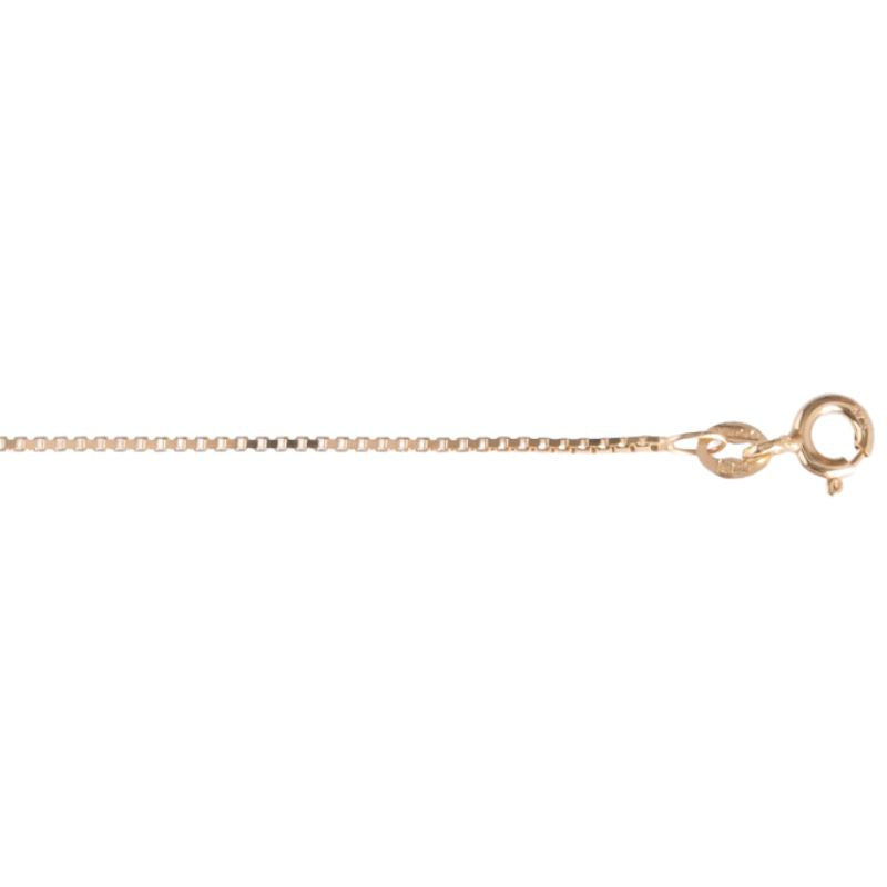 9ct gold box chain | Carathea Jewellery