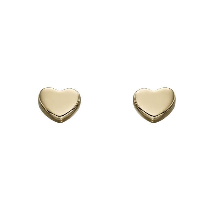 gold heart stud earrings - Carathea jewellers