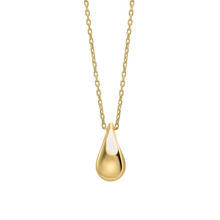 9ct gold teardrop necklace - Carathea jewellers
