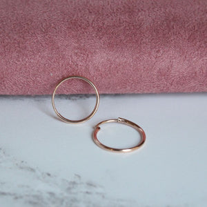 9ct rose gold sleeper earrings - Carathea jewellers