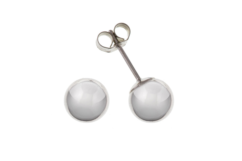 9ct White Gold 5mm Ball Stud Earrings