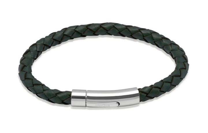 Men's Woven Leather Bracelet in Various Colours