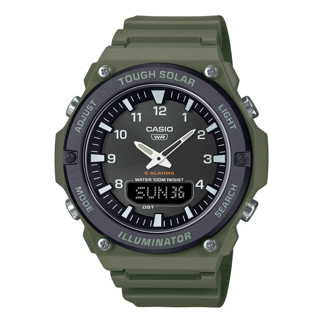 Men's Casio Green Solar powered watch - Carathea & Jools Bridgwater Jewellers