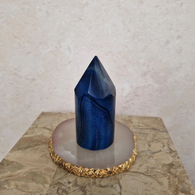 Blue Agate Cylinder Prism