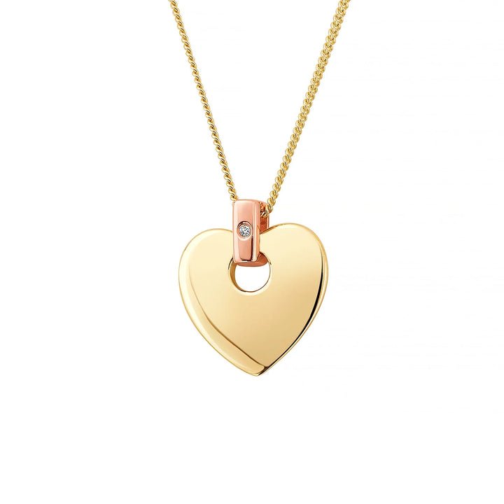 Cariad® 9ct Solid Gold Pendant with Diamond