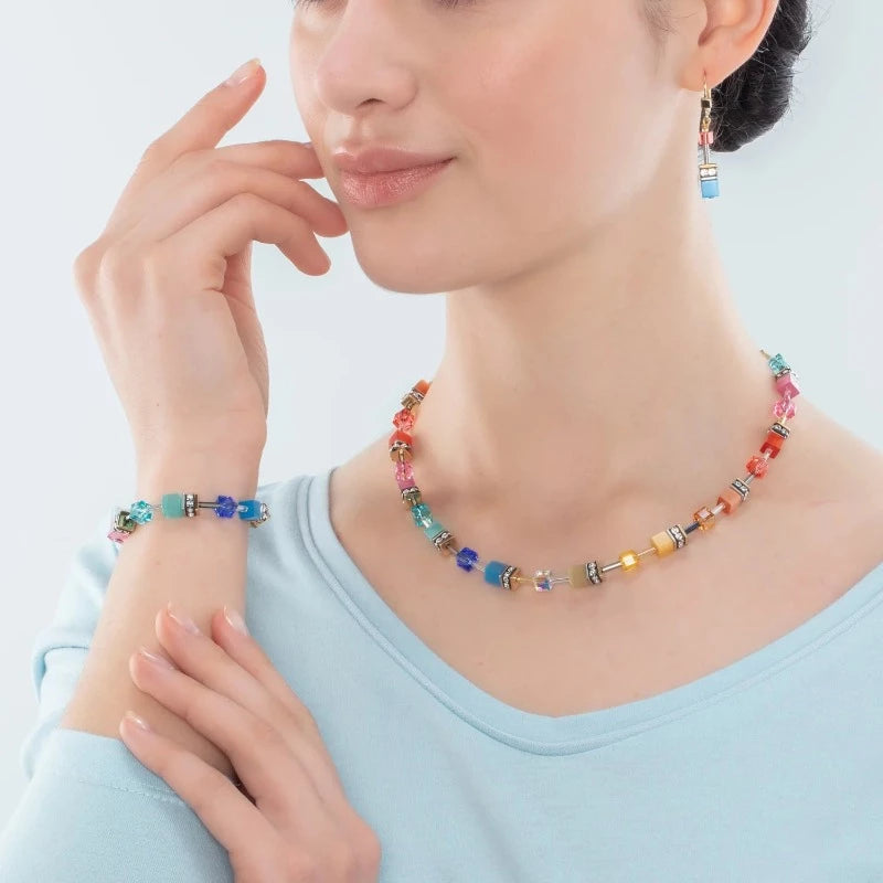 Coeur De Lion GeoCUBE® Iconic Joyful Colours Yellow Necklace — Maple Gifts
