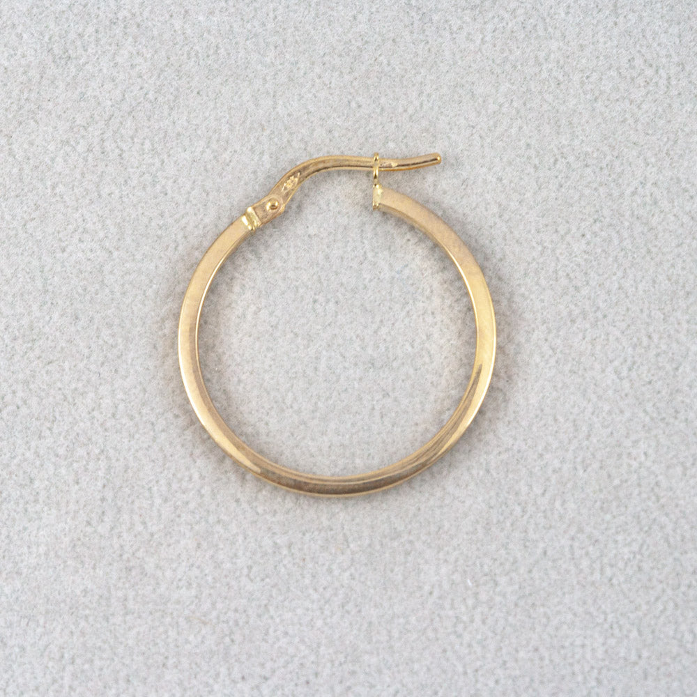 9ct Gold Ladies Hoop Earrings 20 mm