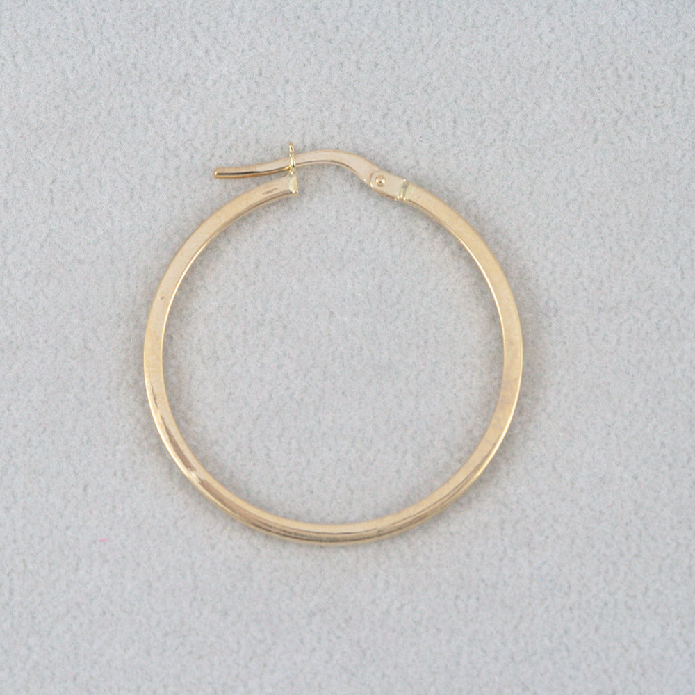 9ct Gold Ladies Hoop Earrings 25 mm