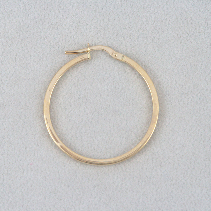 9ct Gold Ladies Hoop Earrings 25 mm