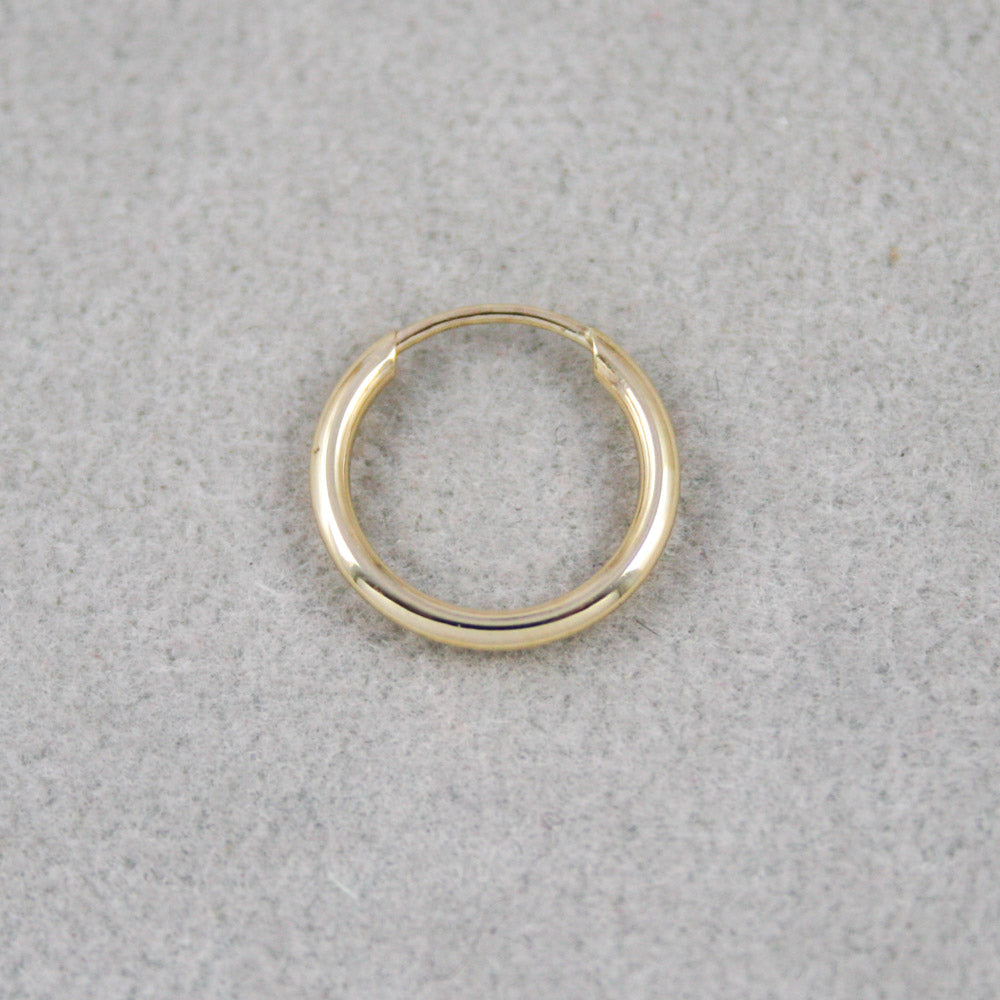 9ct Gold 8mm Sleeper Hoop Earrings