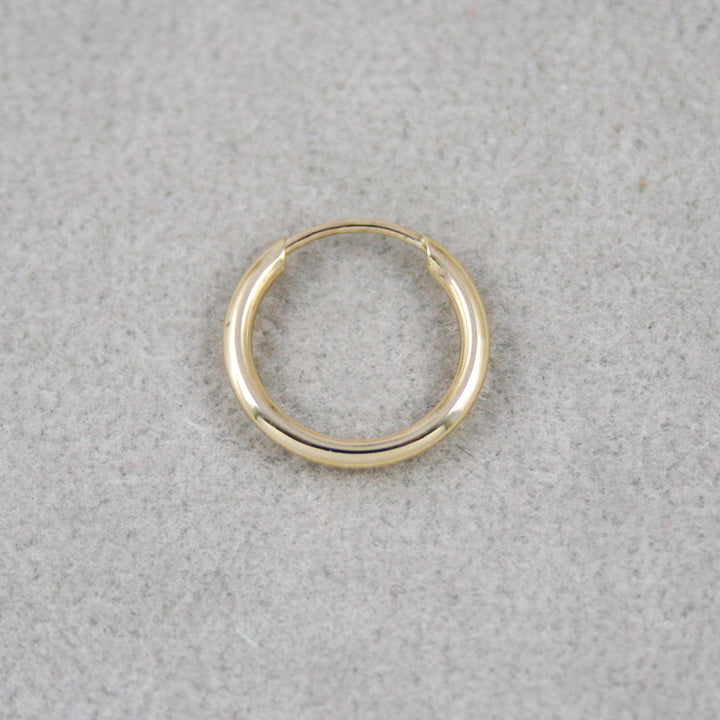 9ct Gold 8mm Sleeper Hoop Earrings