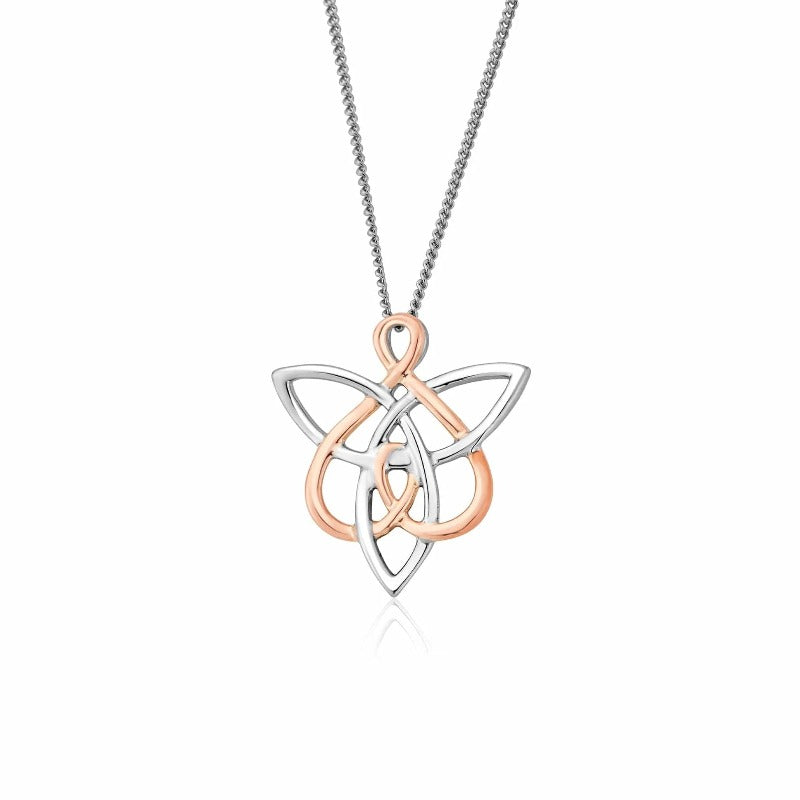 Silver and rose gold openwork pendant | Carathea