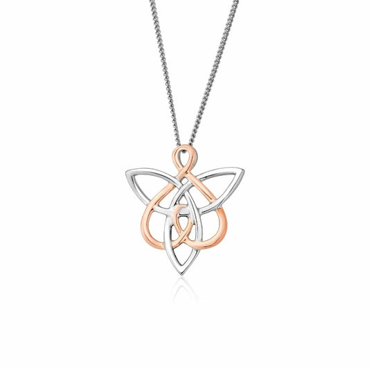 Silver and rose gold openwork pendant | Carathea