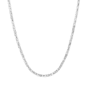 Men's stainless steel popcorn chain link necklace - Carathea Jewellers