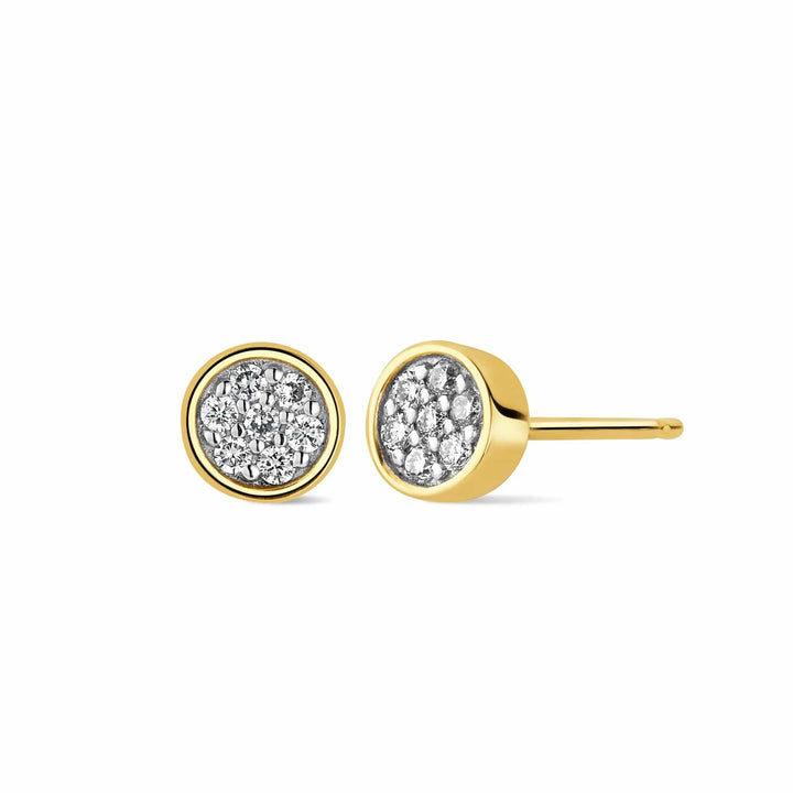 Clogau® Celebration 9ct Solid Gold Stud Earrings with Pavé-Set Lab-Grown Diamonds