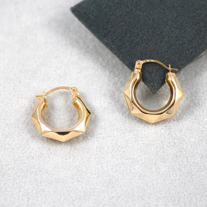 9ct Gold Creole Earrings 16mm (Pair)
