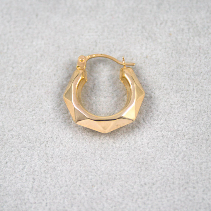 9ct Gold Creole Earrings 16mm (Pair)