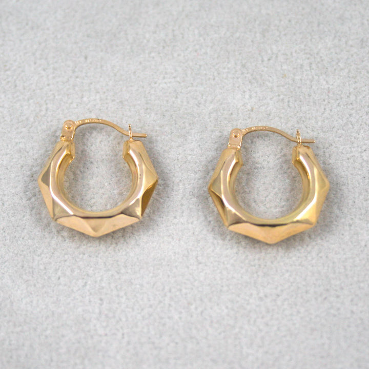 9ct Gold Creole Earrings 16mm (Pair)